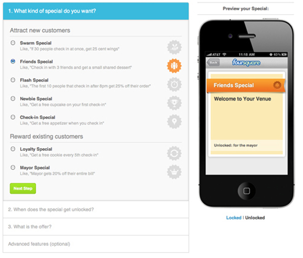 foursquare and local businesses